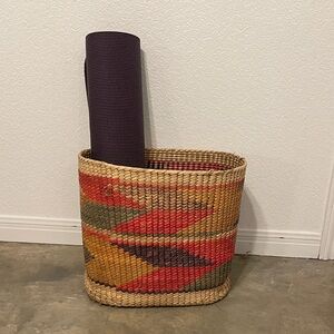 Multicolor Boho Woven Basket